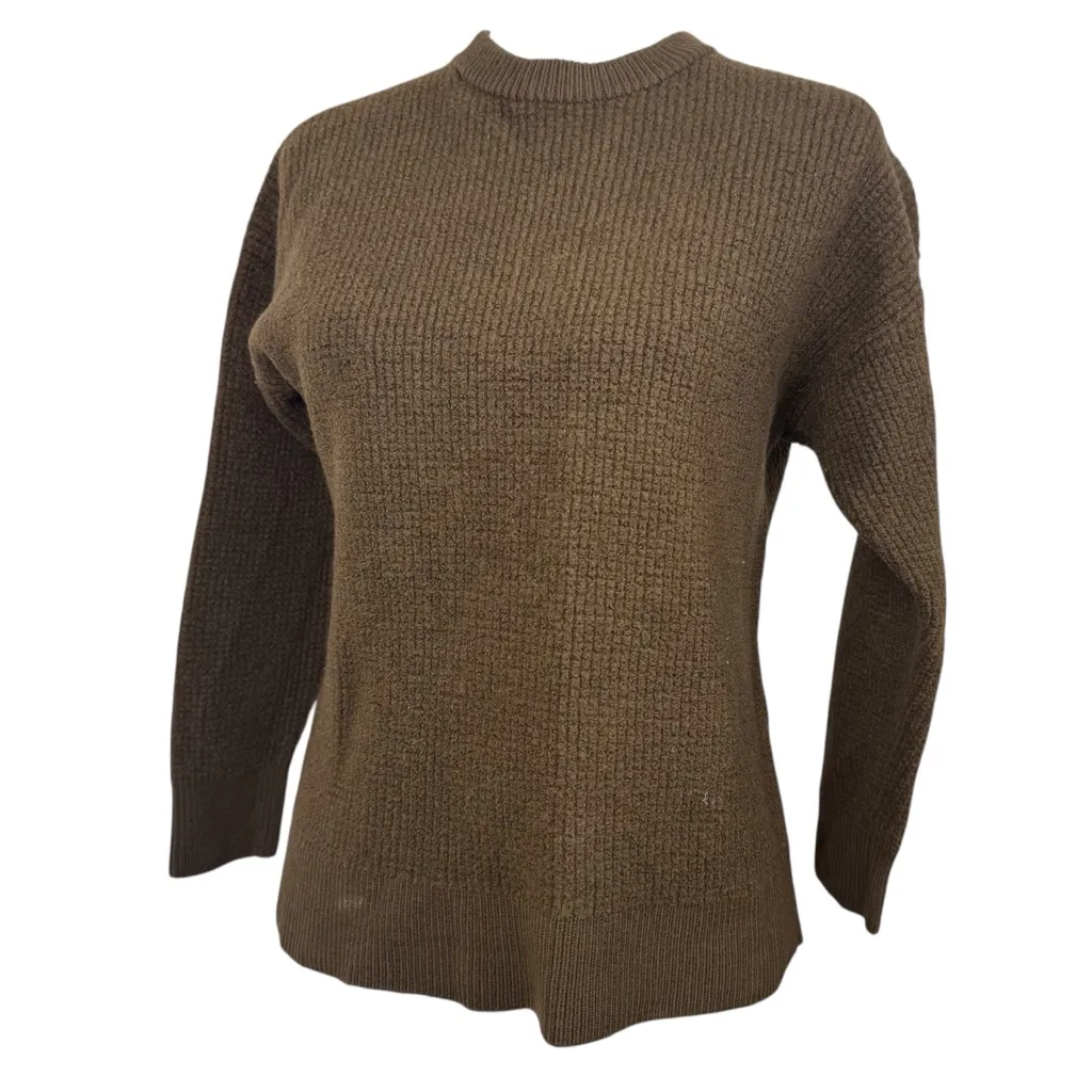 Wilfred Free 100% Merino Wool Hillside Rustical Brown Sweater Top Aritzia Small - Image 8