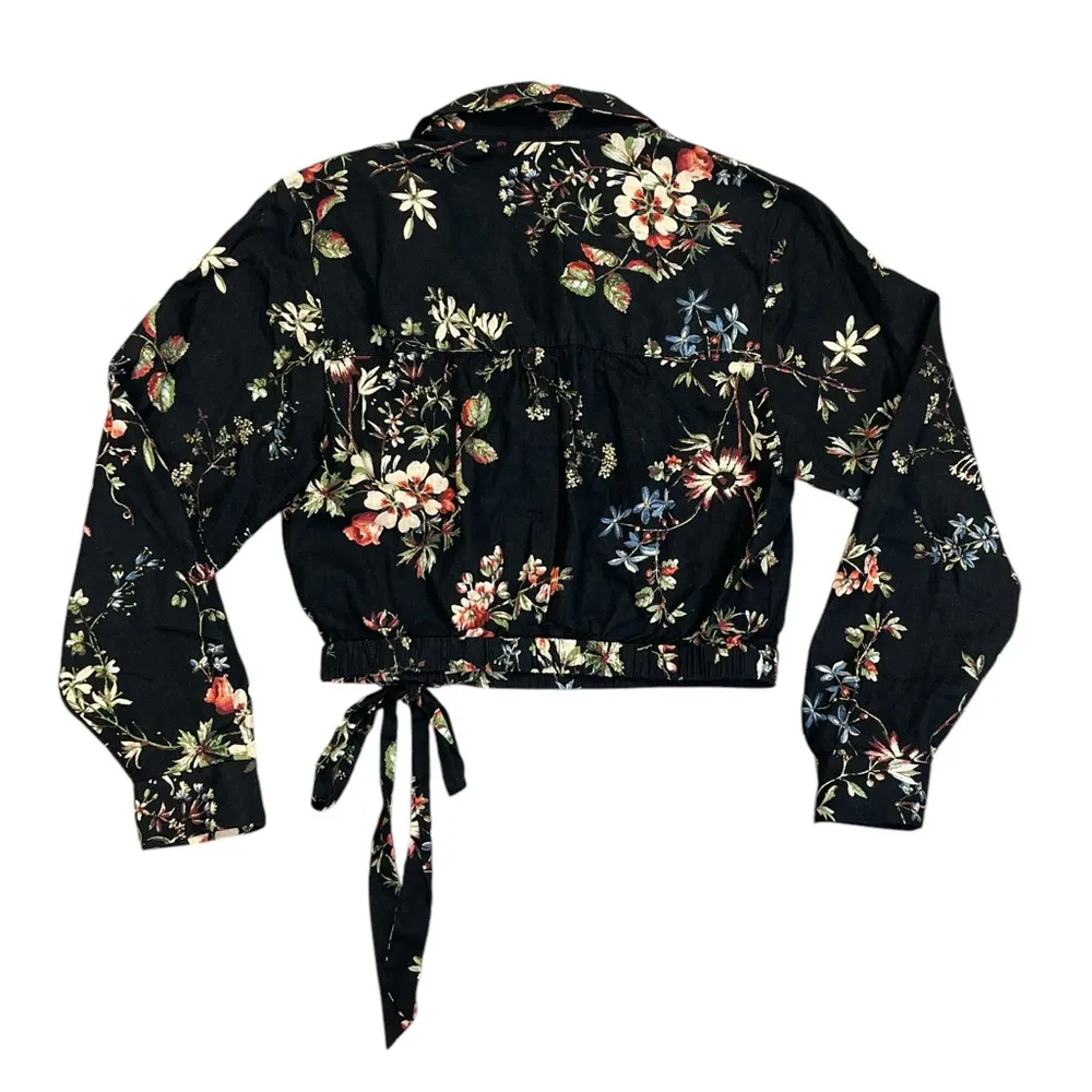 Pilcro Floral Cropped Long Sleeve Top - Image 2