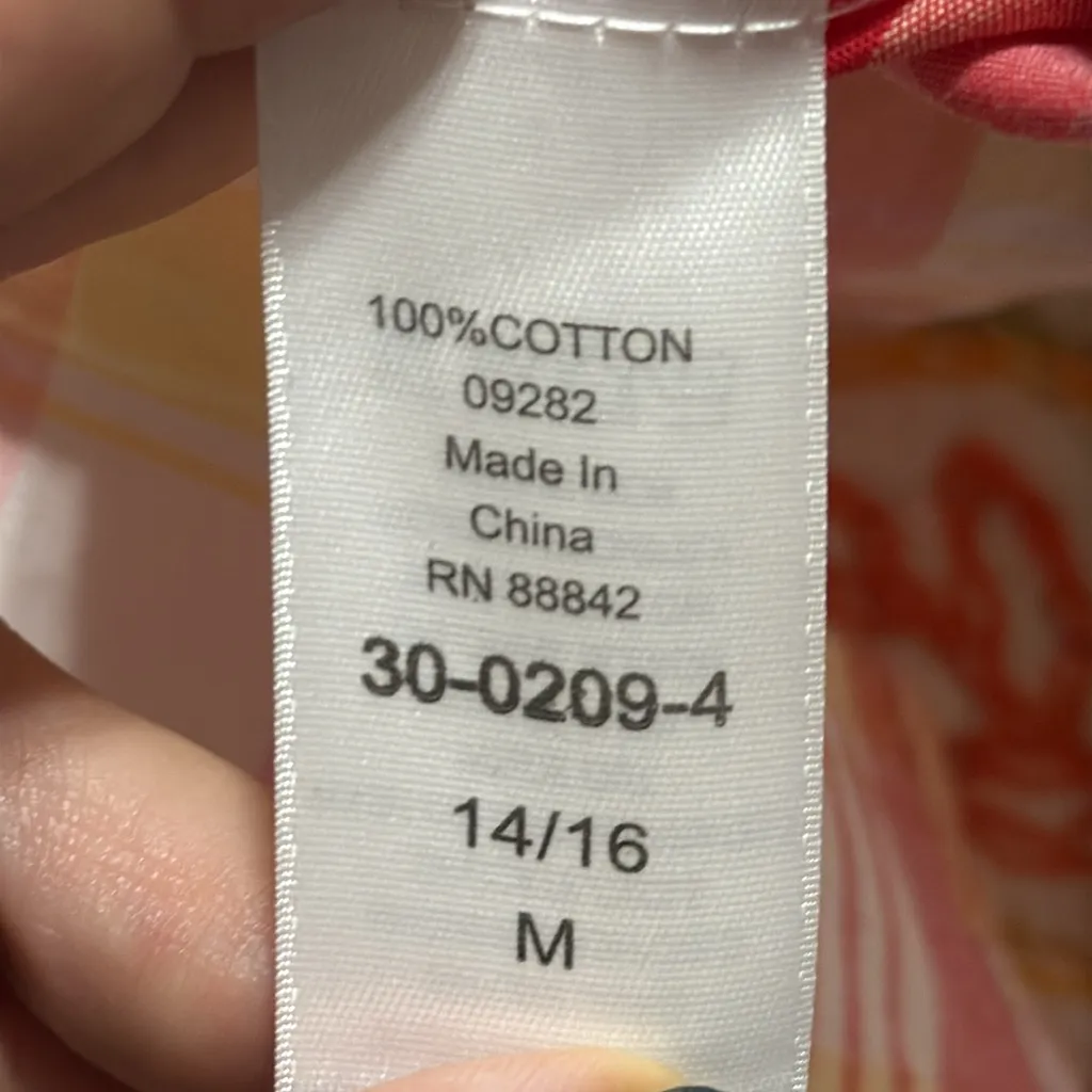 Woman Within women’s size 14/16 pastel plaid long sleeve button front casual top - Image 4