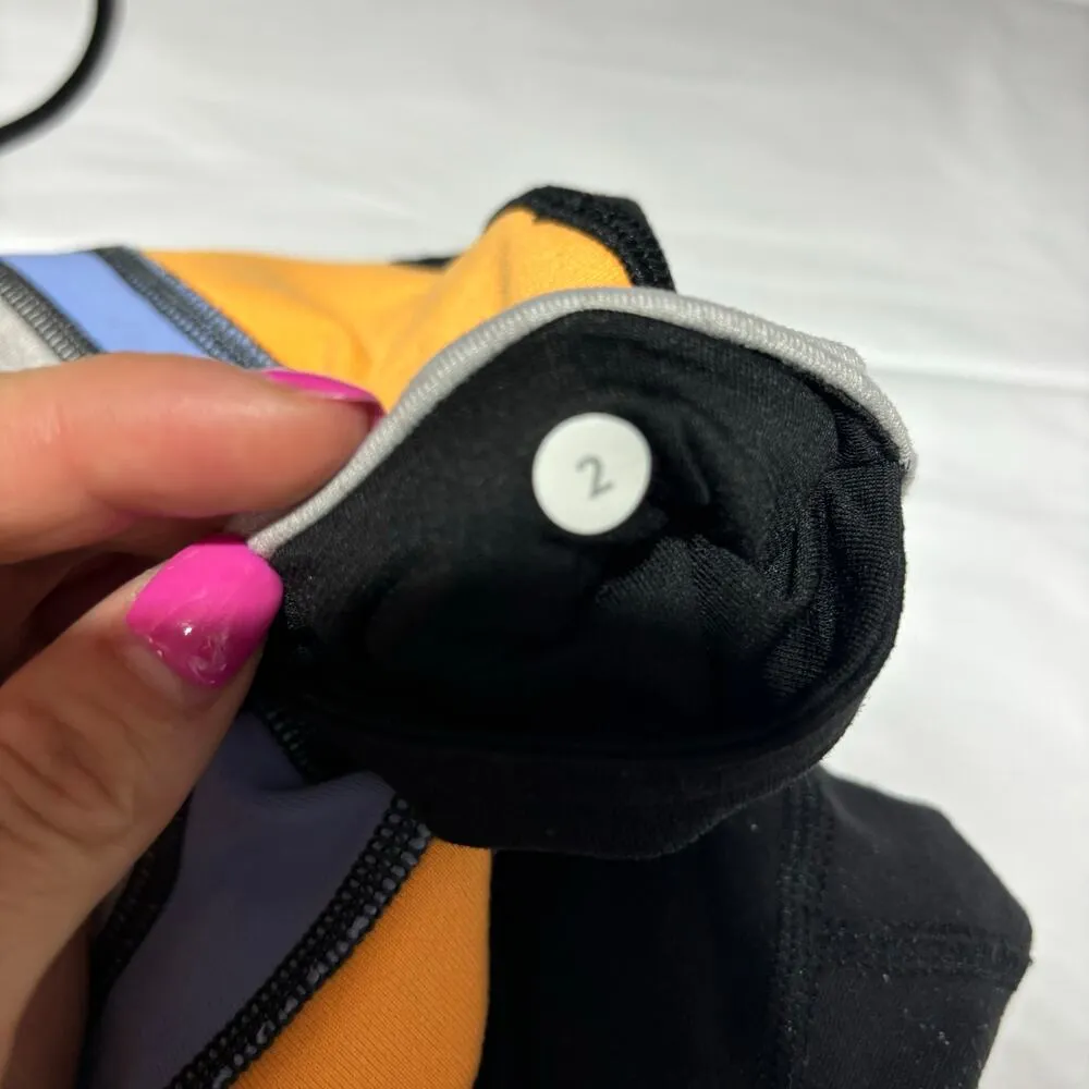 Lululemon Groove Skinny Reversible Black Quilted Waistband Leggings 2 - Image 11