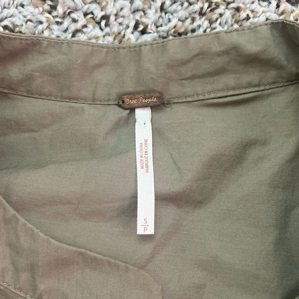 Free People Mini Dress Size Small In Kaki Color - Image 3