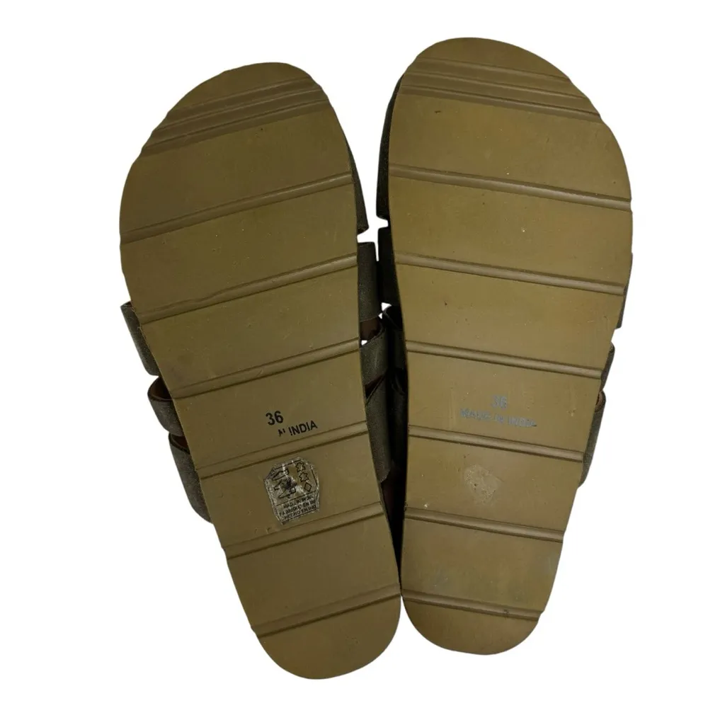 Free People Mule Clogs Sunday Season Khaki Green Slip On Women’s 36 USA 6 - Image 12