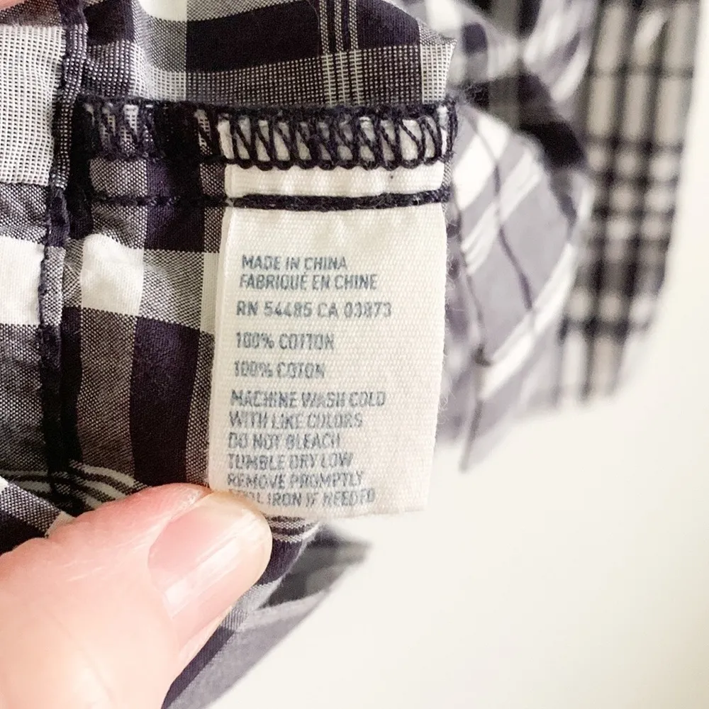 American Eagle AE Strapless Blue Plaid Mini Dress Sz 2 - Image 7