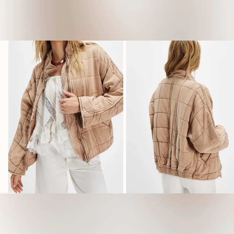 Free People Dolman Quilted Knit Jacket XS - Image 2