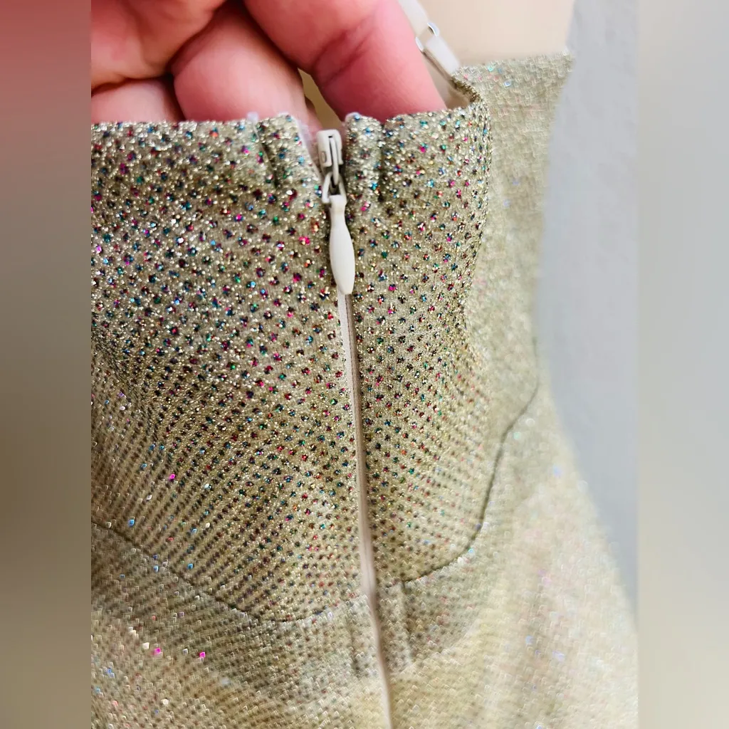 Lulu's Light of the Party Gold Multi Sparkly Sleeveless Mini
Dress Size M - Image 10