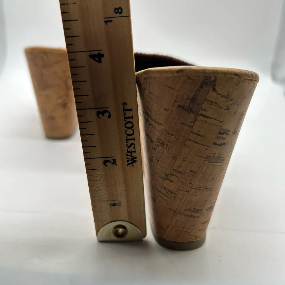 Montego Bay Club Sandals Womens 9.5 Brown Open Toe Wedge‎ Woven Sandal - Image 11