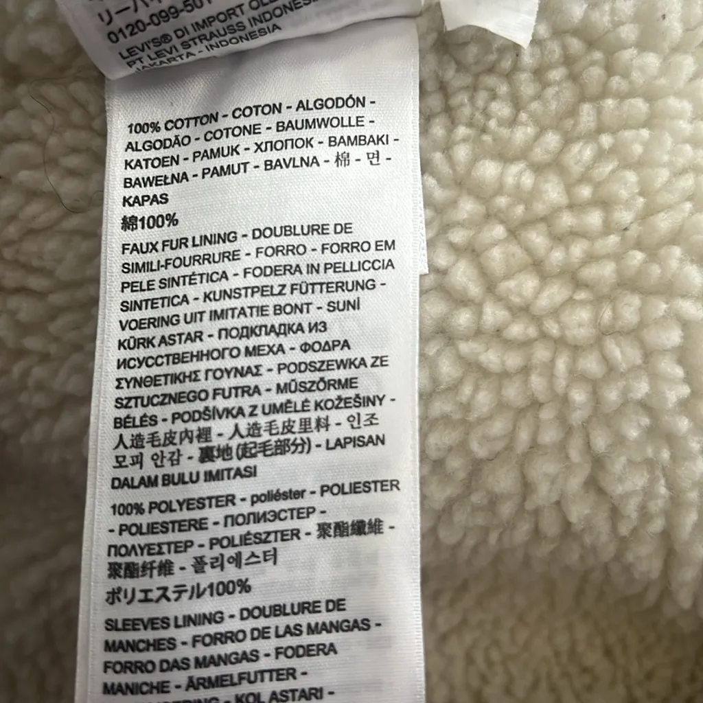 Levi’s Corduroy Faux Fur Jacket Blue Size Small - Image 6