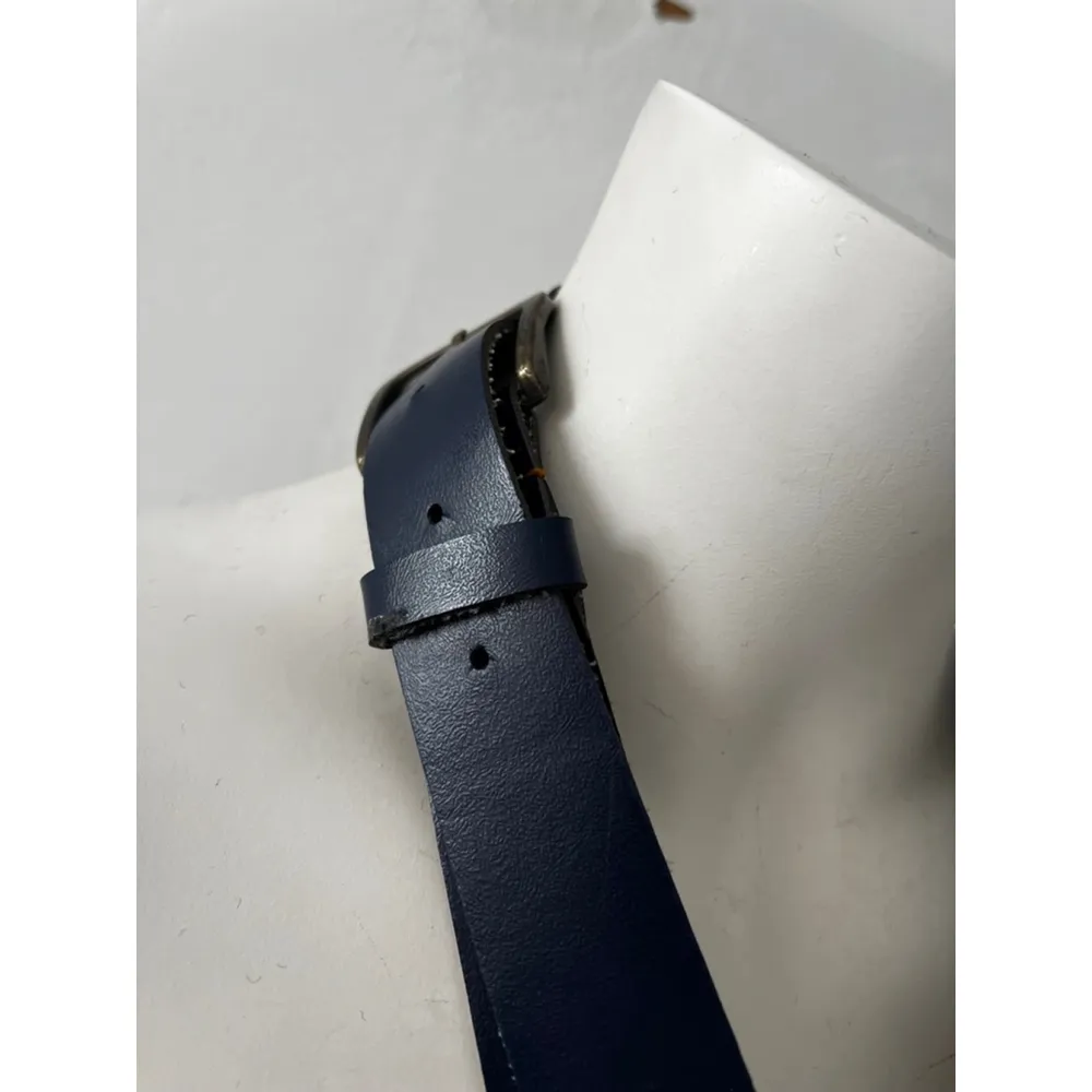 Vintage Express Blue Boxy adjustable belt strap Mini rectangular shoulder bag - Image 4