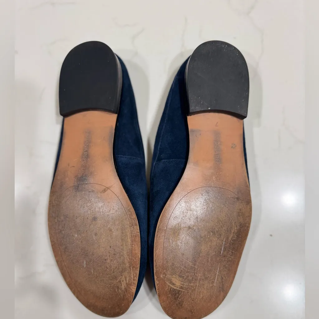 Banana Republic Navy Suede Tassel Loafers - Image 4