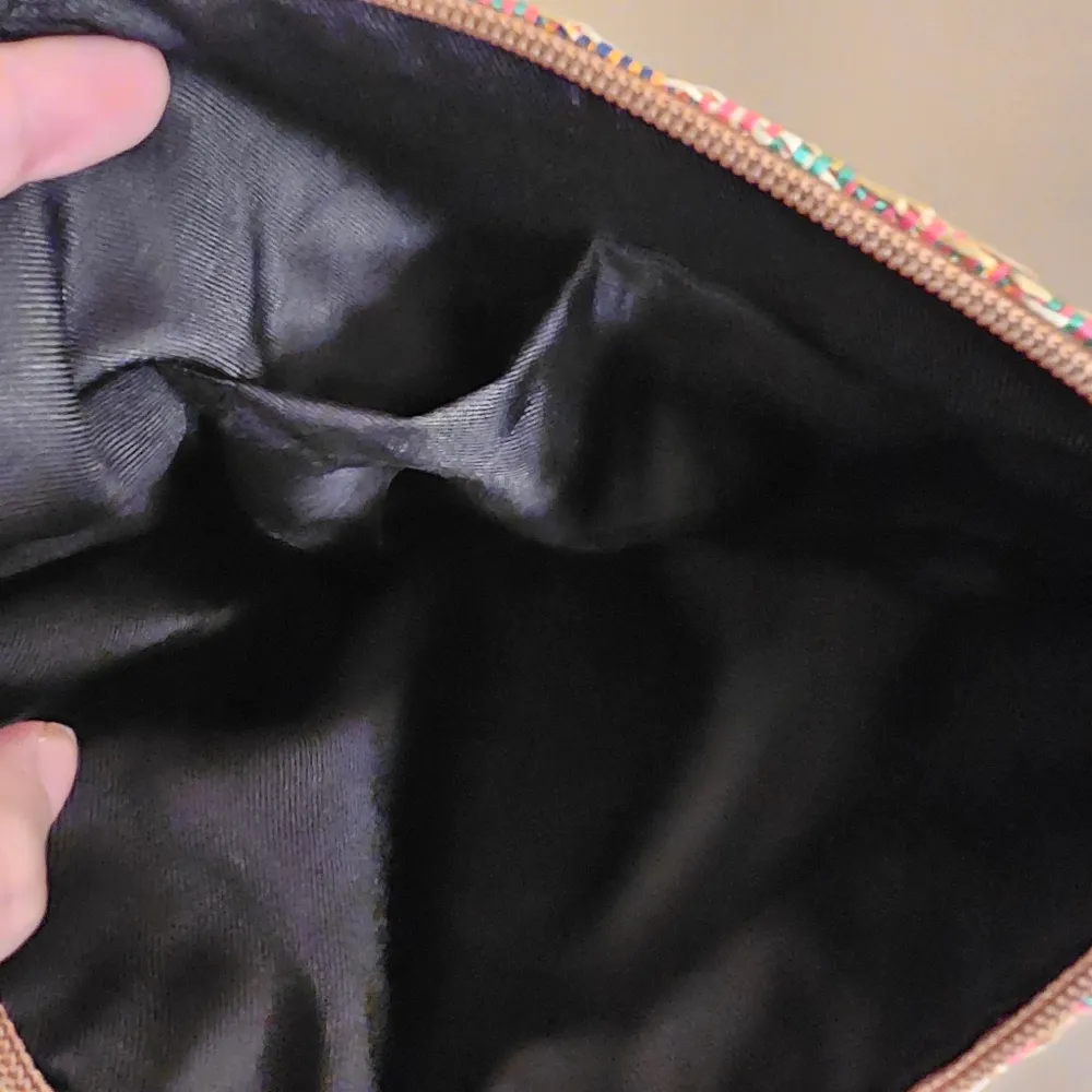 Straw Crossbody Envelope Weaved Bag with Removable Strap NWOT Pink - Image 3