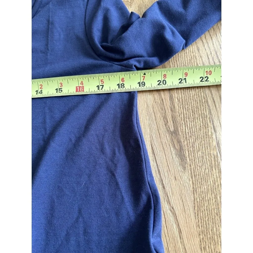 Simply Southern Navy Blue Bell Sleeve Size Small Ruffle Peplum Top Shirt Blouse - Image 8