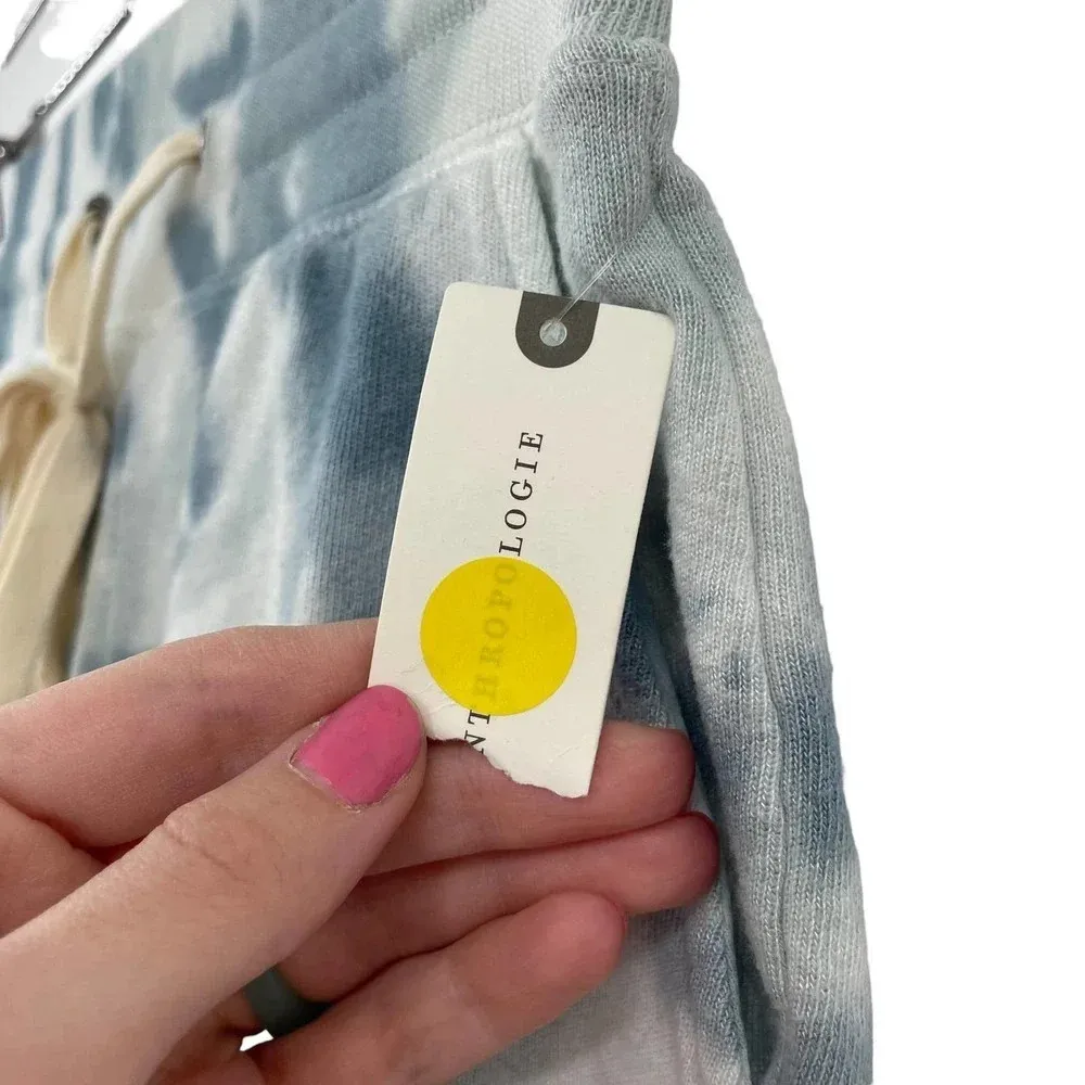 Anthropologie n:Philanthropy Coco Shorts Terry Knit Tie Dye Sky‎ Blue Size XS - Image 8