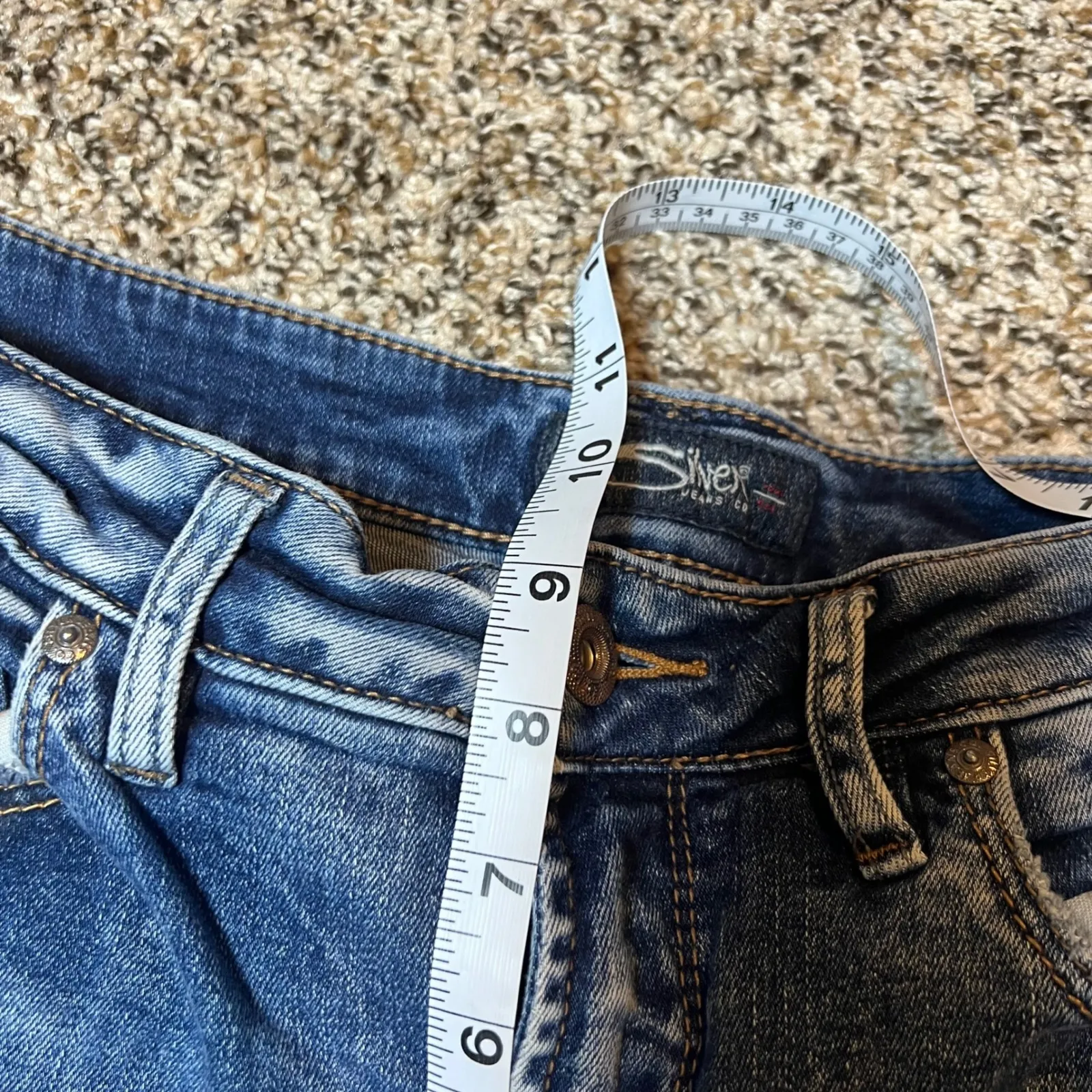 Silver Jeans Avery Ankle Skinny Distressed Blue Wash‎ Denim Jeans W28 L27 - Image 7