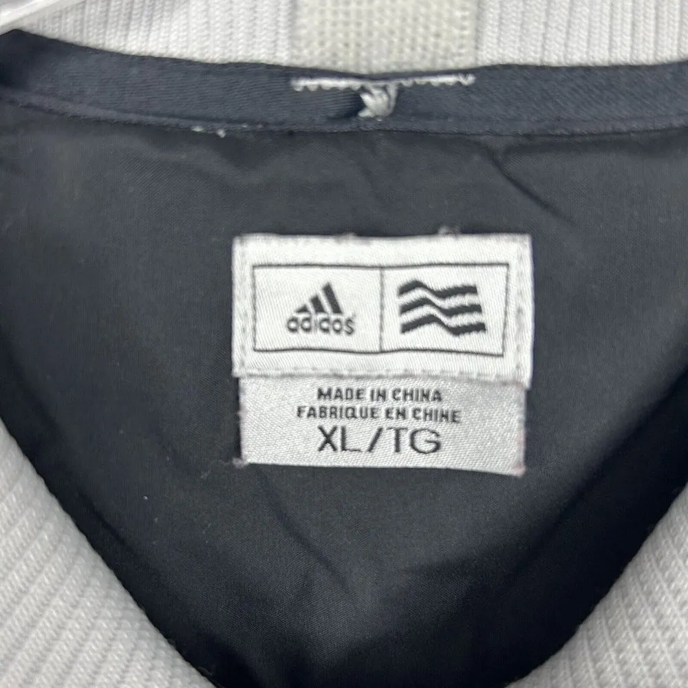 Adidas Women's Bomber Sweater / Jacket Gray Full Zip Sz. XL Tight-Knit - Image 7