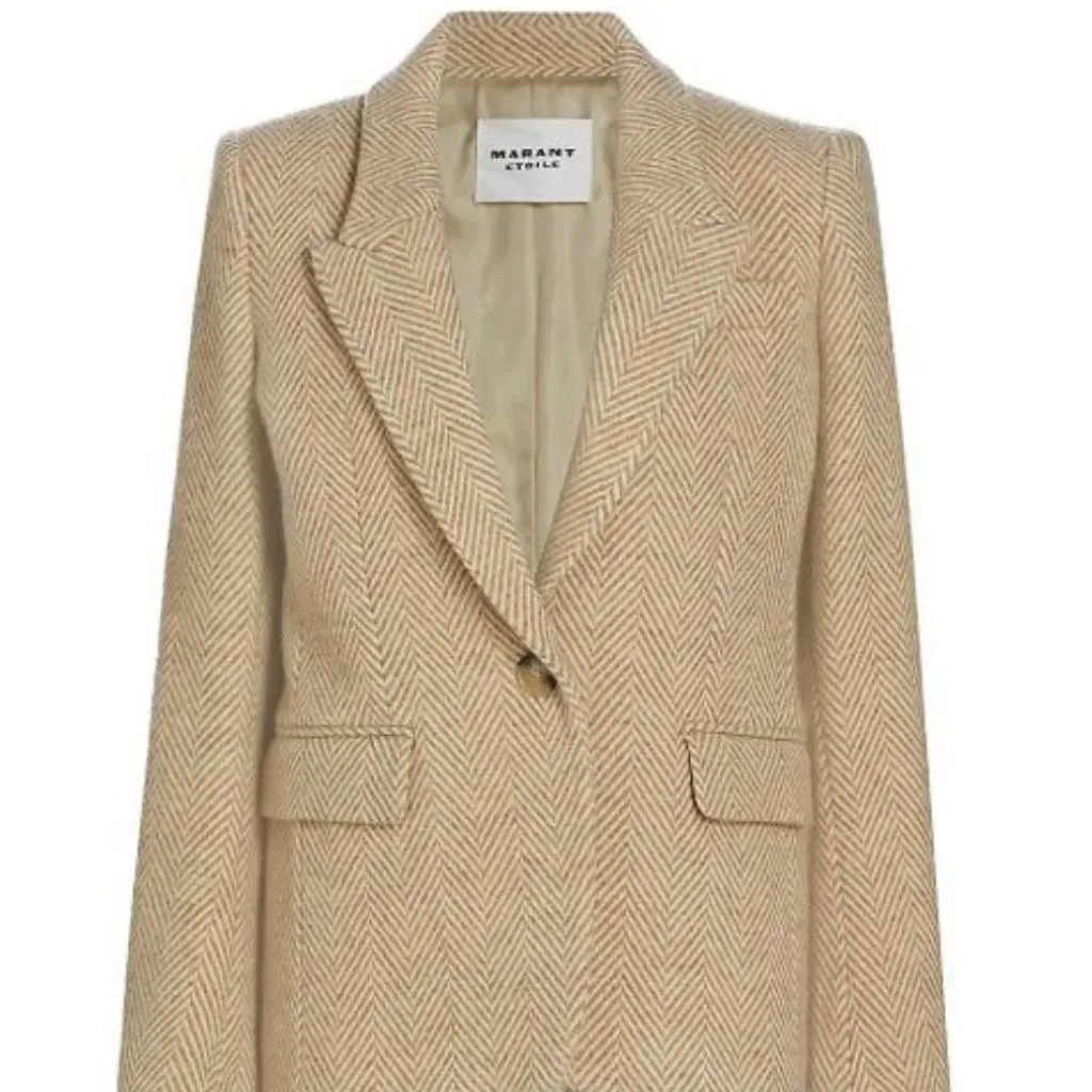 NEW Isabel Marant Etoile Kerstin Chevron Blazer Jacket 38 - Image 3