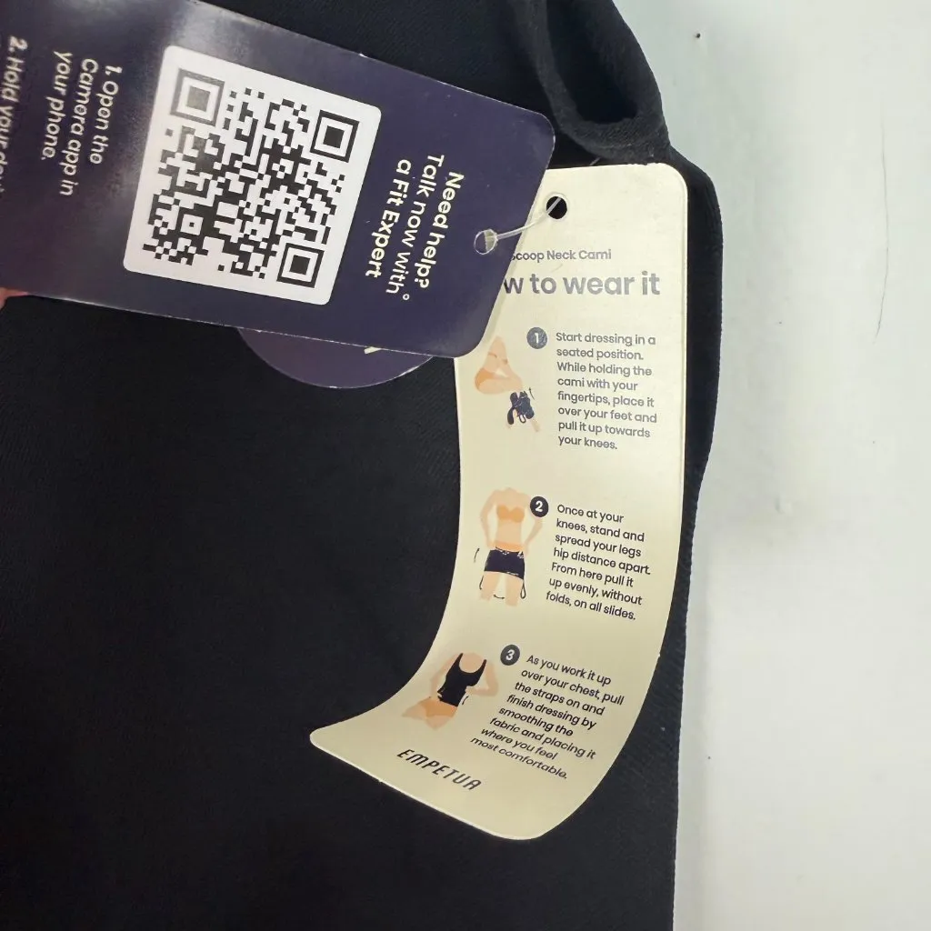 NWT Shapermint Empetua Scoop Neck Cami Tank Top Black Size Large L NEW - Image 6