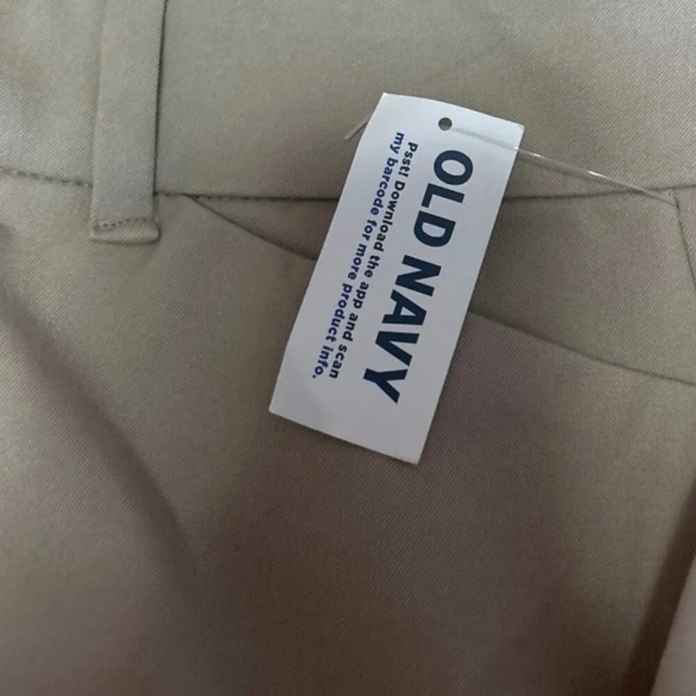 NEW Old Navy Pixie Flare Beige Khaki High Rise Bootcut Chino Trousers Pants Sz 8 - Image 6