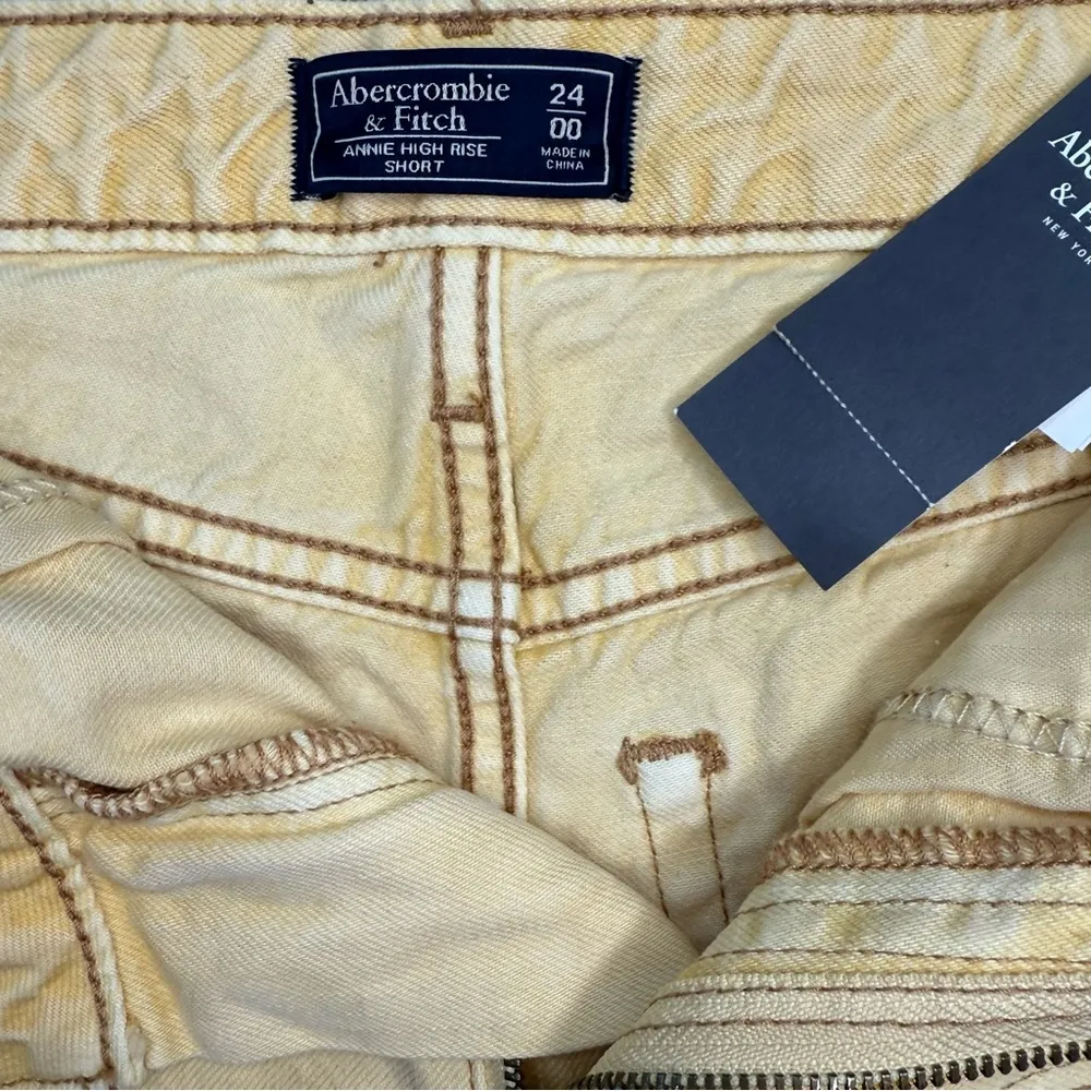 NWT Abercrombie & Fitch Annie High Rise Short in Pale Yellow, Women’s Size 00 - Image 6