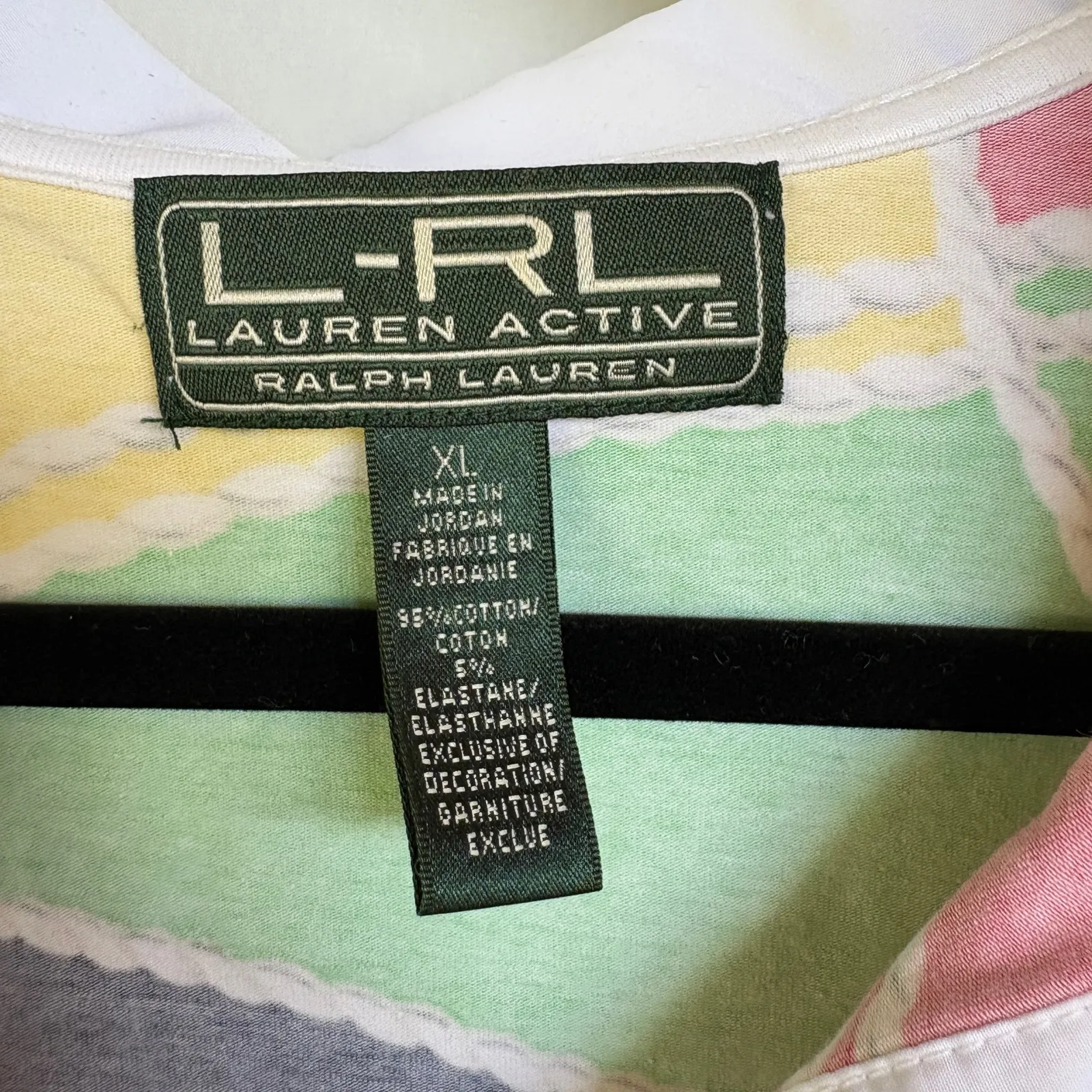 Vintage Lauren Ralph Lauren Polo Shirt Colorful Nautical Preppy Old Money XL Yellow - Image 8