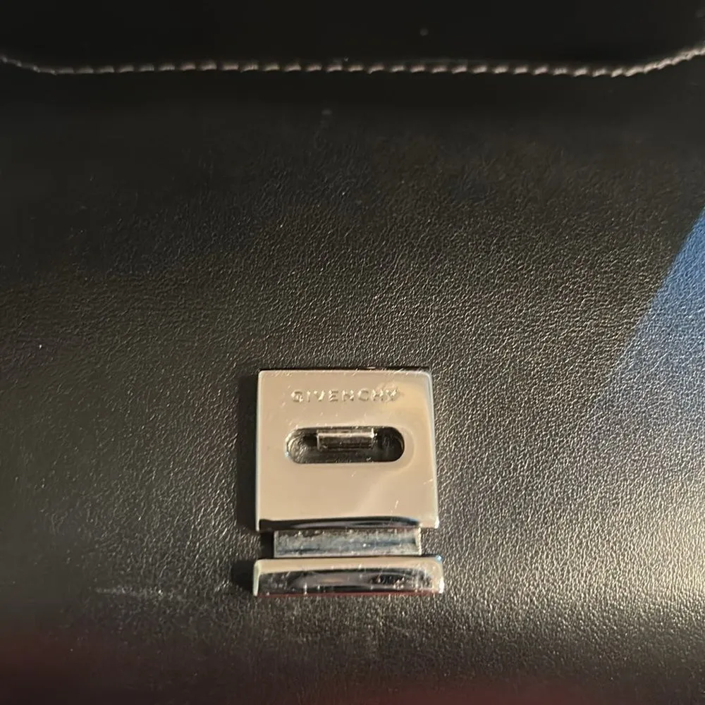 Authentic Givenchy Black Leather Top Handle Crossbody Mini Bag - Image 10