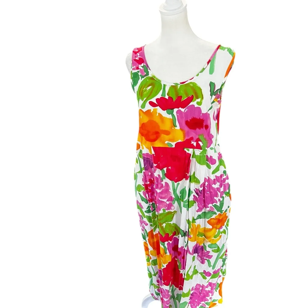 Vintage Jams World Floral Midi Dress | Size XS | Made in Hawaii - Image 4