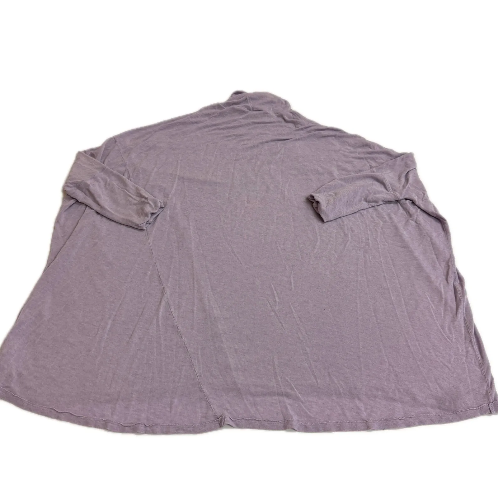 Free People Tunic Womens Medium Purple Terry Turtleneck Oversized Pullover Top - Image 3