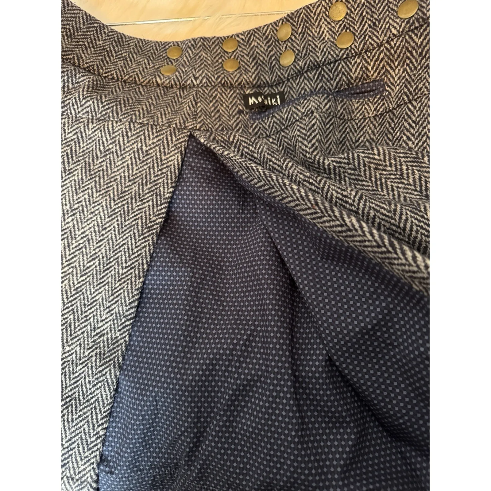 Moshiki Women's Tweed 100% Cotton Wool Skirt One Size Reversible New With Tags‎ - Image 7