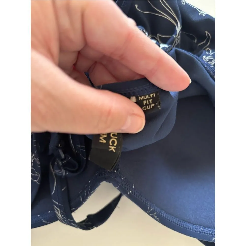 Nip Tuck Joanne Twist Front Design Tummy Control One Piece Swimsuit Blue Floral Size undefined - Image 3