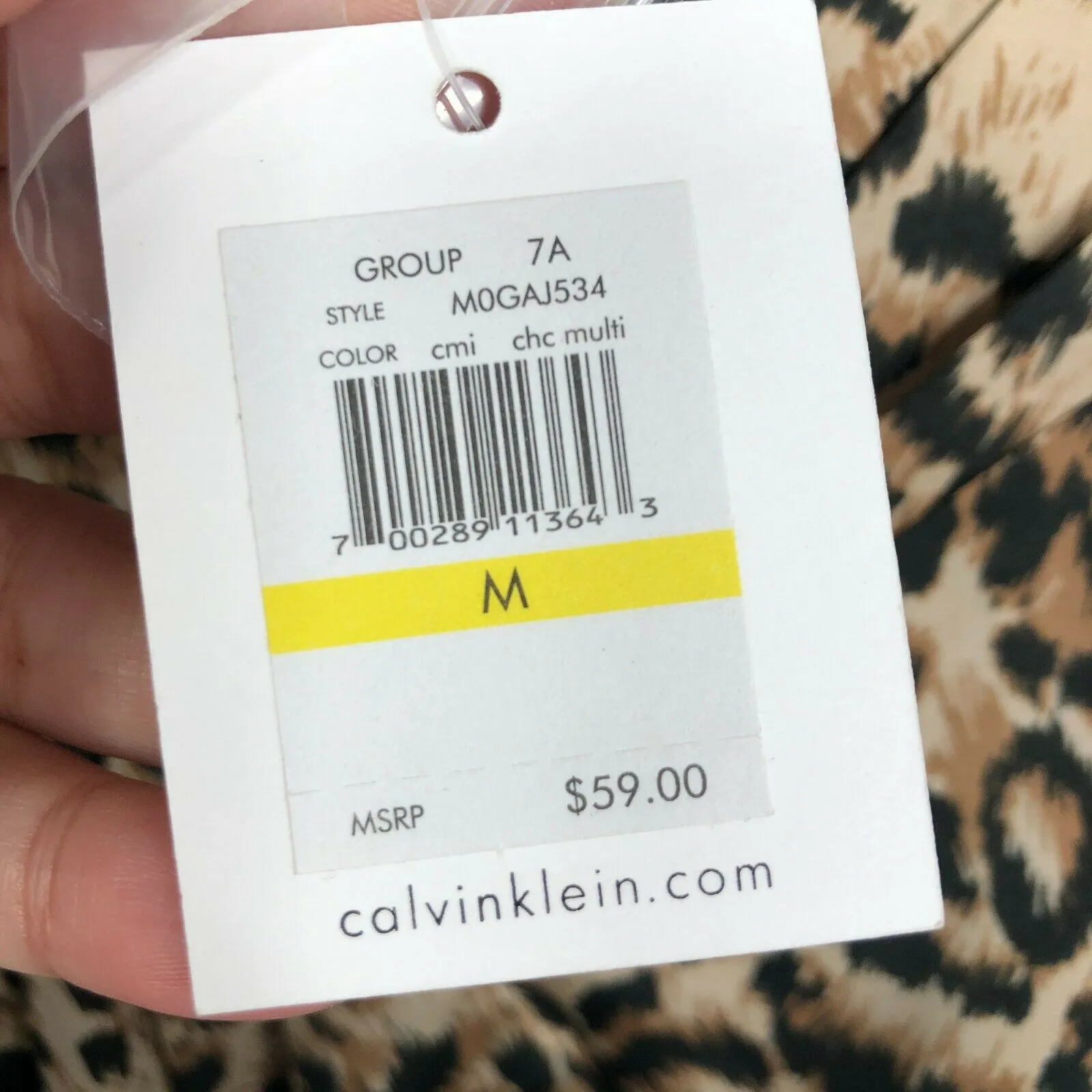 NEW Calvin Klein Multicolor Leopard Print Sleeveless Top Women's Sz. M - Image 4