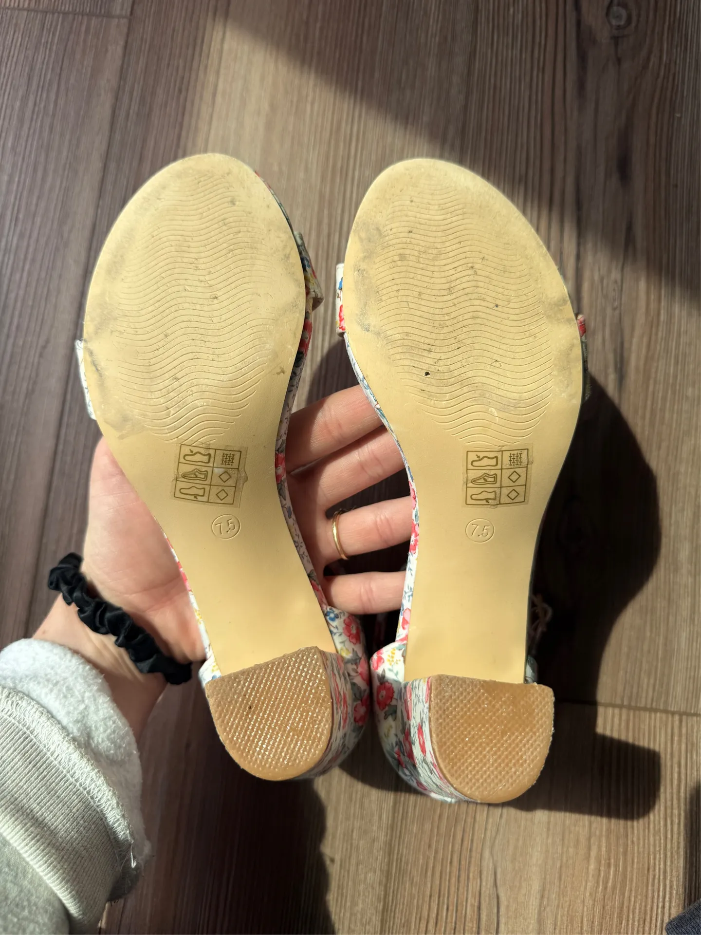 White Floral Heels - Image 9