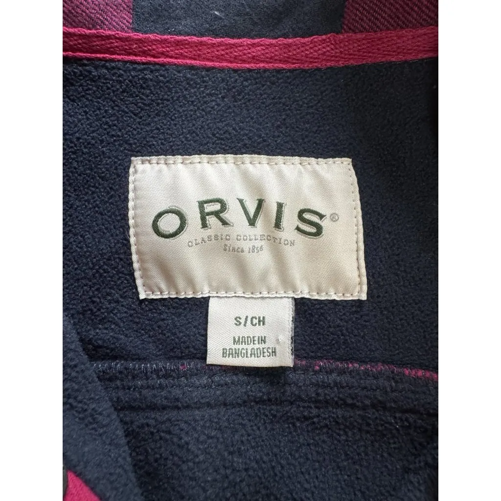 Orvis Women Size Small Button Down Flannel‎ Jacket Cotton Plaid Country Outdoor - Image 3