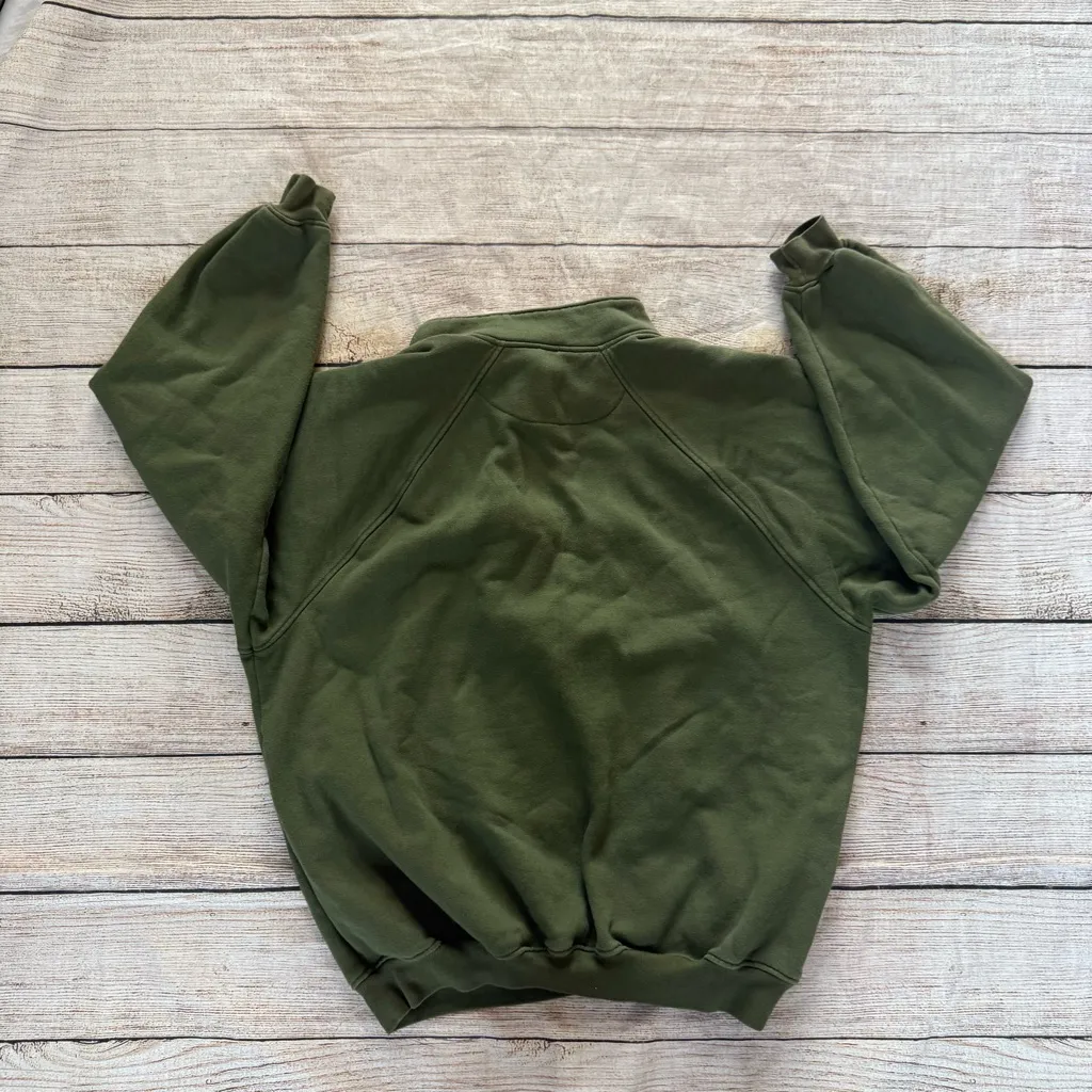 Harry Rosen olive green elephant safari quarter zip sweatshirt size large - Image 10
