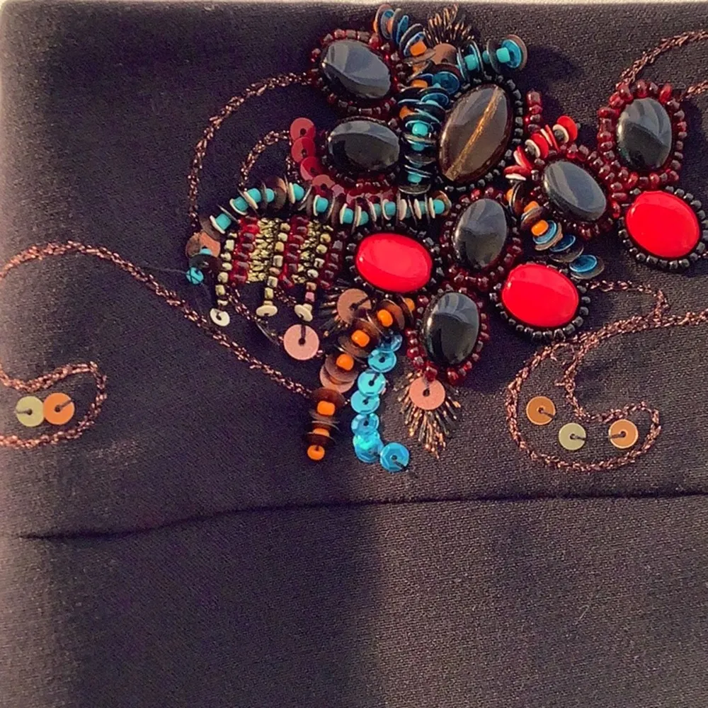 ’ Women’s Hand Beaded Black Skirt  NEW NO TAGS - Image 6