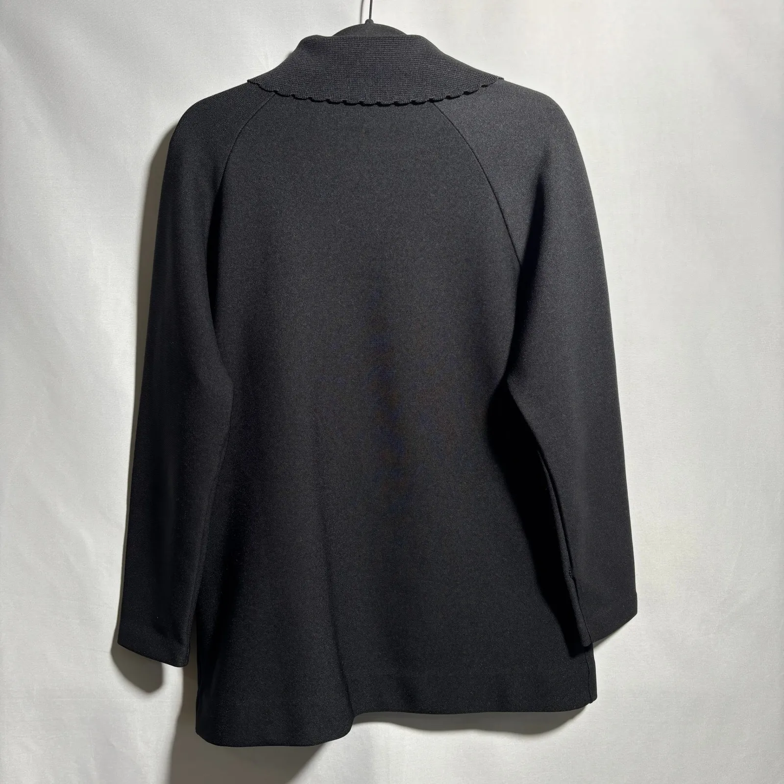 VTG‎ 60s Hedy Knits Black Jacket Gold Buttons Old Money Preppy Classic Womens XL - Image 2