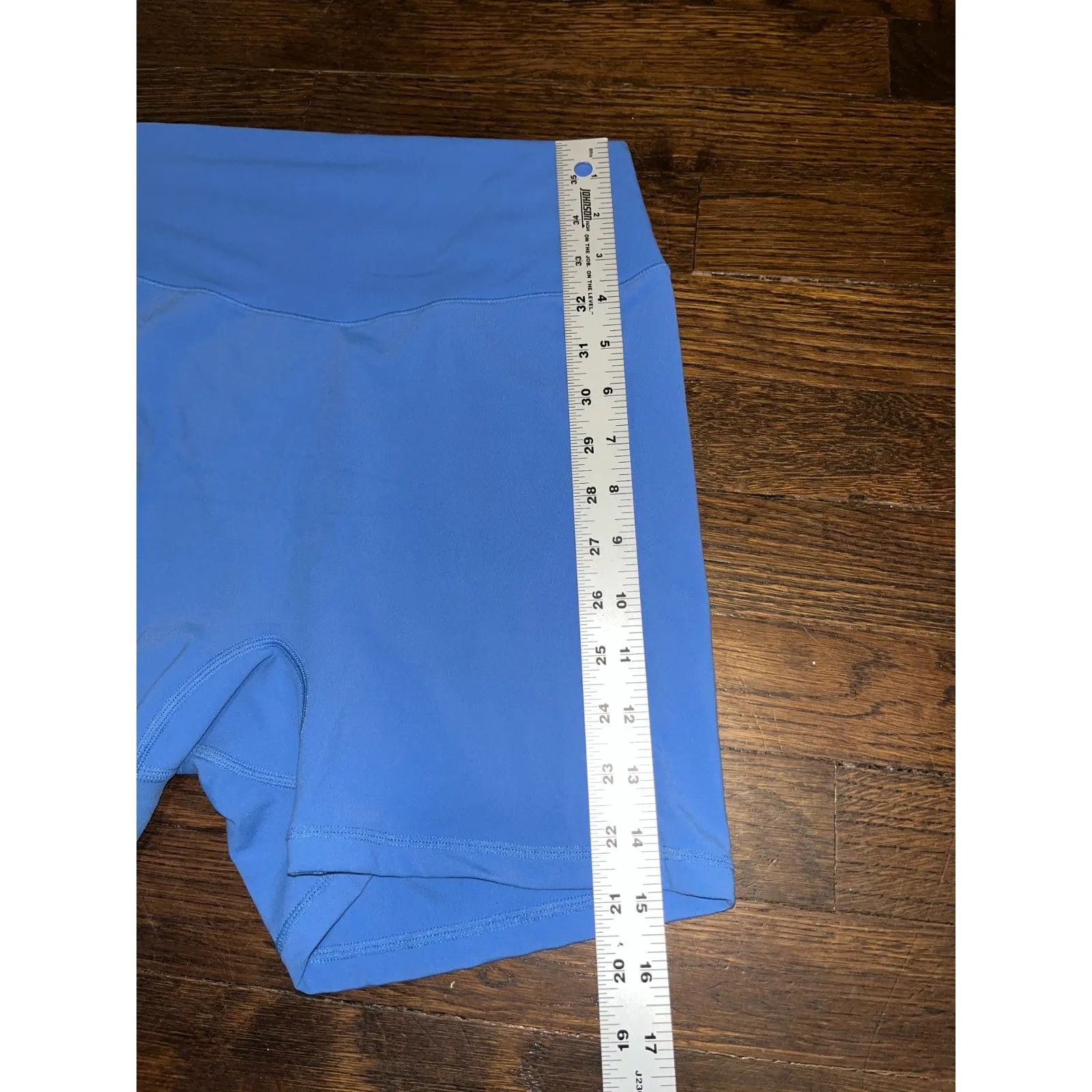 BuffBunny Vibrant Blue Spandex Biker Shorts Size Medium Athletic Workout - Image 5