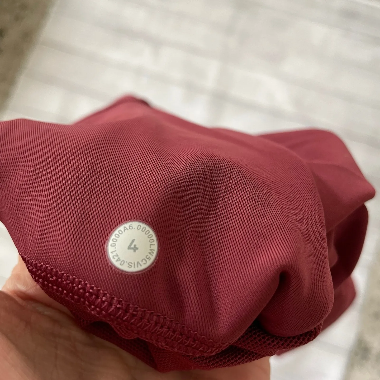 Lululemon Power Thru High Rise Tight Leggings 25” Women Size 4 Mulled Wine - Image 7