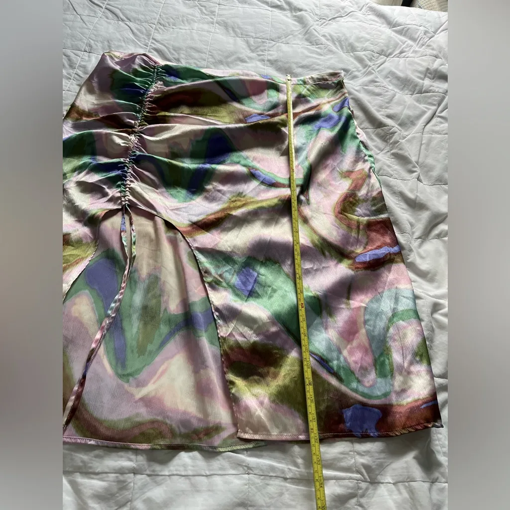 Future Collective Multicolor Abstract Women's Skirt size 22 Pink - Image 2