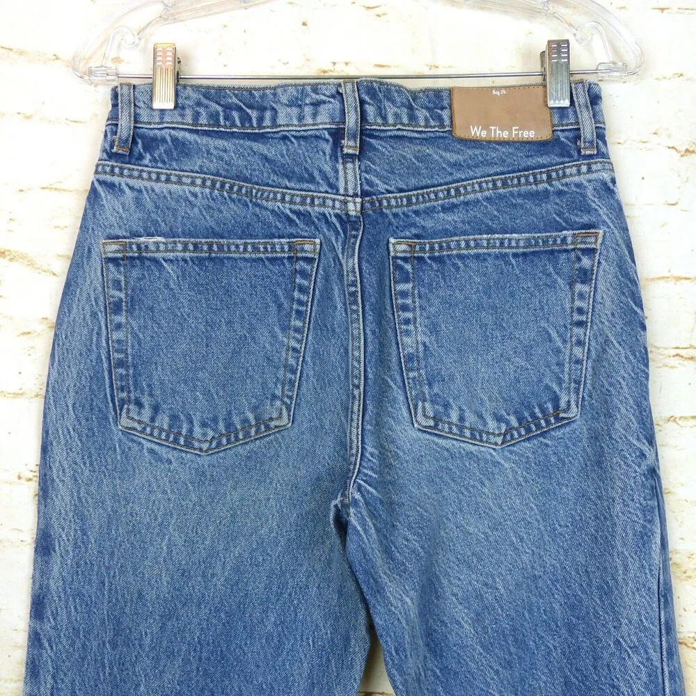 We The Free People Laurel Canyon Flare Jeans Womens 27 Blue Wilson Denim FLAWS - Image 12