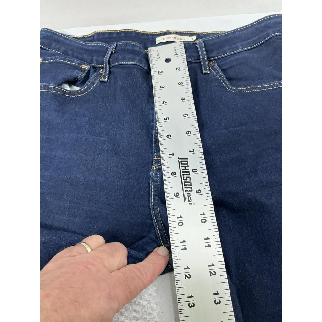 Womans Excellent Condition Levi Straus 721 Skinny Blue Jeans 31 Waist 0124/B-3 - Image 7