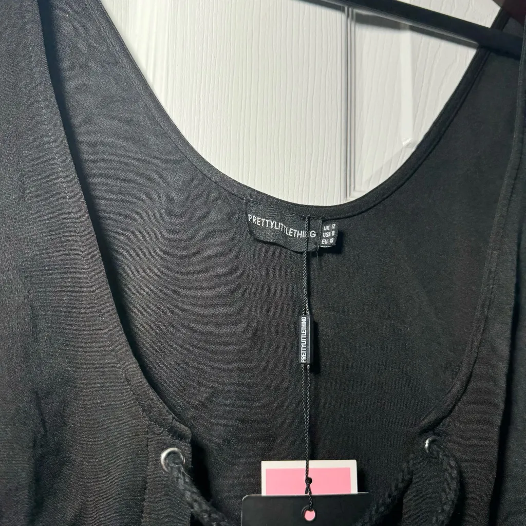 NWT $95 • Pretty Little Things • Black Lace Top • Size 8 - Image 8