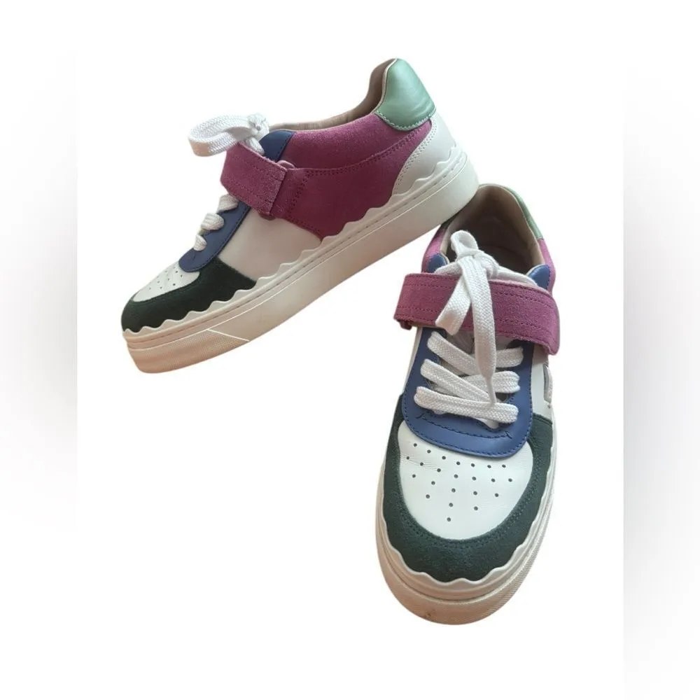 Chloe MULTICOLOR LAUREN SNEAKERS IN 51H CREAMY LILAC 39 - Image 2
