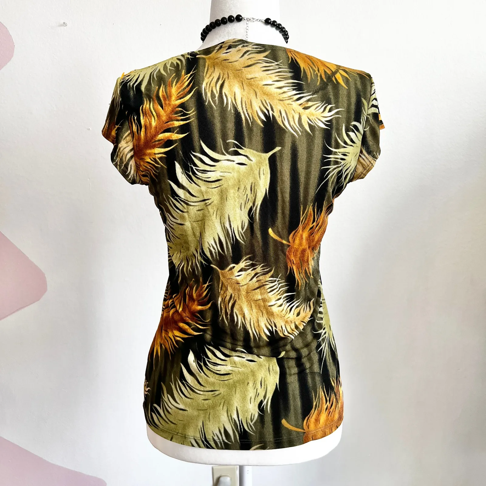 Green Floral Grunge Tank Top, Vintage, 90s, Soft‎ Grunge, Cottagecore, Small - Image 3