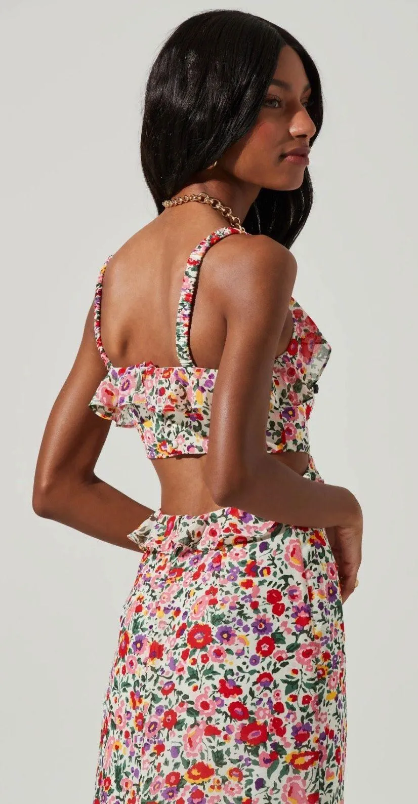 Revolve  the label Wildflower Ruffle Cutout Midi Dress - Image 3