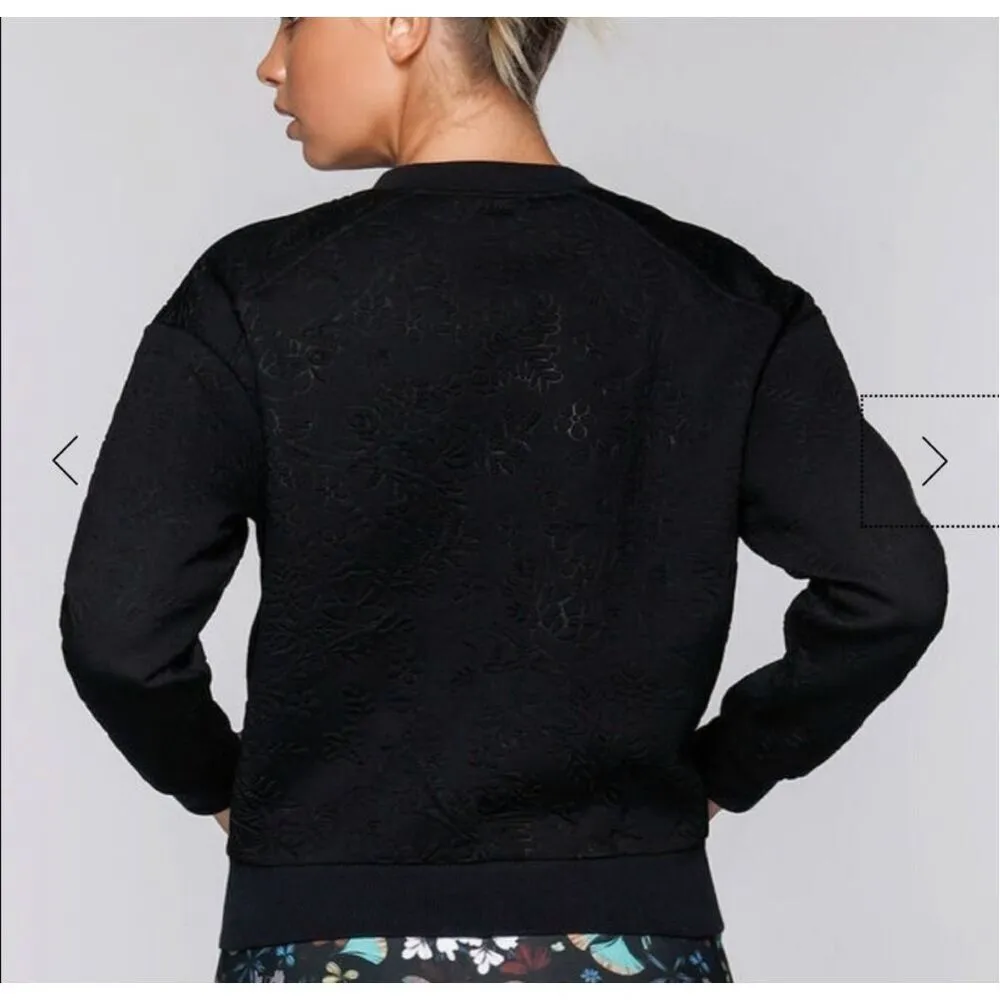 Lorna Jane Now Or Never Bomber Jacket Limited Edition floral Medium new without - Image 2