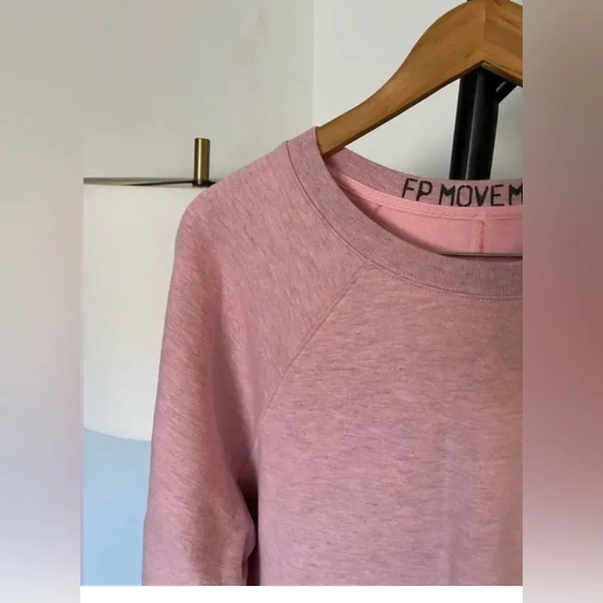 Free People Movement For The Win Candy Pink Pullover Size L - Image 8