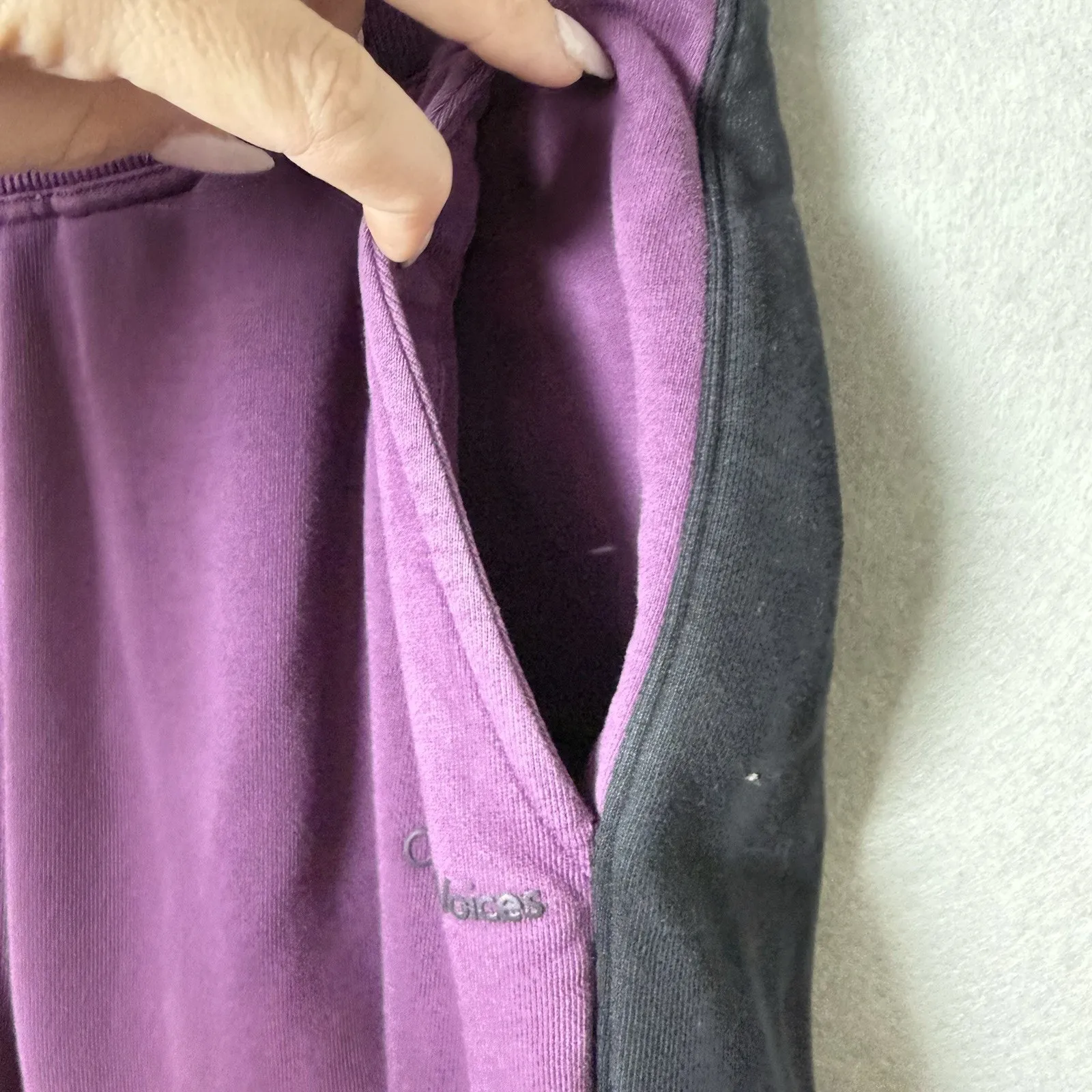 Outdoor Voices Jogger Pants Purple Black Elastic Cuffed Sweatpants Womens M - Image 7