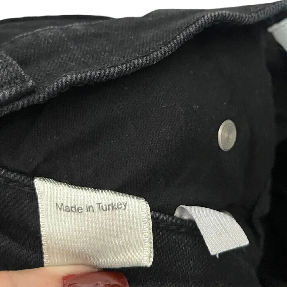 Reformation Skinny Jeans Women’s 23 Faded Black Mid Rise Organic Cotton Denim - Image 11