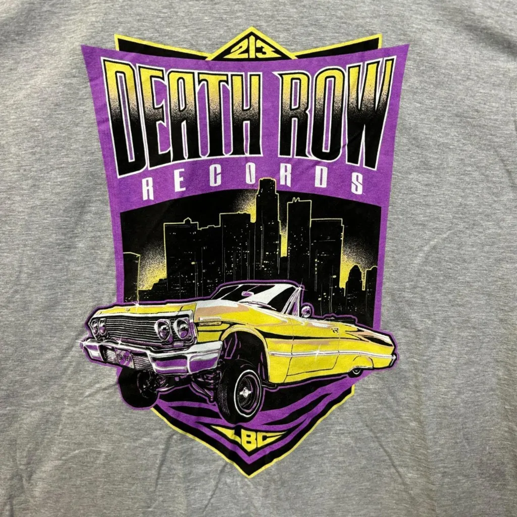 Death Row Records 213 LBC Skyline Low Rider Hip Hop Tee XL - Image 2