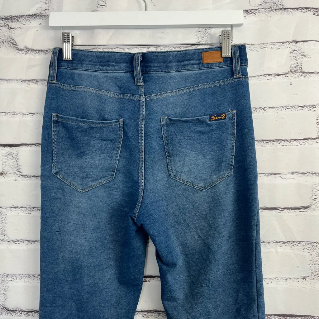 Seven7 Brooks Knit High Rise Denim Legging Jegging Women’s 4 Blue Skinny Jeans - Image 9