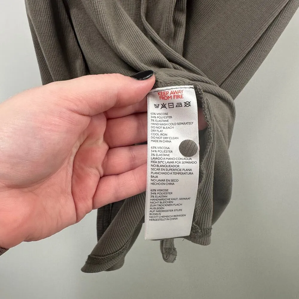 Urban Outfitters nola Collared Shirt Dress Dark Green Size Medium - Image 7